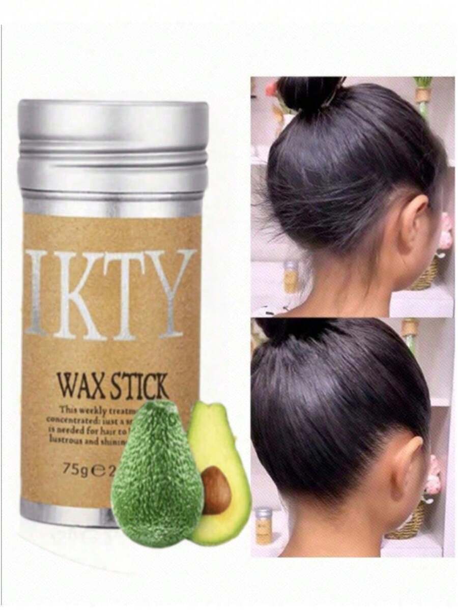 IKTY 髮蠟棒,適用於假髮與自然髮,打造順滑亮麗髮型,撫平毛躁,控制髮際線,防止毛躁,持久定型,易於使用,髮蠟棒、髮油棒、順滑造型棒,適用於假髮,不油膩,有效撫平毛躁 - 75g - 查看 1
