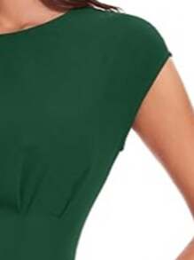 Vestidos de cóctel elegantes para mujer, vestidos de fiesta vintage de corte A, vestidos de noche midi de manga corta con bolsillos.