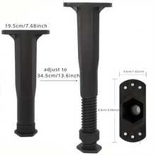 4 件床支撑腿，可调节高度床架中心支撑腿，床架腿更换，家具床架支撑