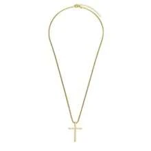 1/2/3pcs Luxury Fashion Rhinestone Cross Pendant Necklace, Cubic Zirconia Diamond Necklace For Men, Simple & Versatile For Daily Wear, Great Gift Choice