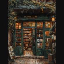 1pc/3PCS Wall Arts Posters Animals Botanical Antique Dark Academy Wind Bookstore Owl And Flower Books Illustration Poster Canvas Painting Wall Art Painting Home Library Decoration Frameless/Framed Canvas Art