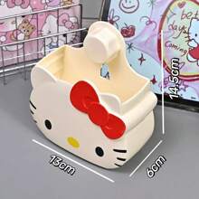 Sanrio 1pc Lovely Bathroom Shelf Rack, Wall-Mounted Vanity Organizer For Toothbrush, Toothpaste, Comb & Accessories Storage Back To School