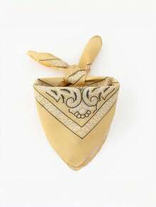 1 chiếc khăn vuông thời trang họa tiết Paisley dành cho nữ, có thể dùng làm khăn trùm đầu, khăn quàng cổ, phụ kiện tóc, phụ kiện phong cách denim, phù hợp cho trang phục trang trọng. - Nhiều màu - Xem 22