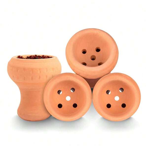 Juego de Hookah - 2 Mangueras Shisha Premium con Vaso de Vidrio, Tazón Cerámico y Pinzas de Carbón Cenicero para un mejor Fumar Hookah Narguile