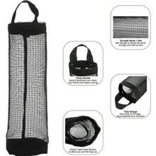 1pc/2pcs Wall-Mounted Mash Garbage Bag Dispenser Rack Organizer ( With Hook )For Home, Kitchen, Summer Beach Party, Food, Camping, Organizer, Room Decor, Kitchen Accessories