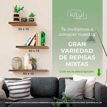 Estante Flotante Moderno Material de Melamina 15x30 (Nuevo Nogal) - Roble Mérida - Ver 9