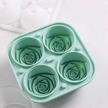 1 pezzo Di Esclusivo Stampo Per Cubetti Di Ghiaccio A Forma Di Rosa Con 4 Cavità, Stampo In Silicone Per Grandi Cubetti Di Ghiaccio Per Bevande Fatte In Casa, Adatto Per Famiglie E Coppie, Regalo