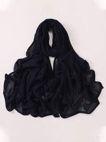 1 Stück Damen Einfarbig Großer Größe Sport Kopftuch, weiches Kopftuch mit breitem Rand, vielseitiger Sonnenschutz Kopftuch Hijab, geeignet für tägliches muslimisches Außentragetuch - Verschiedenfarbig - Übersicht 11