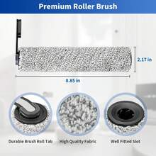 Piezas de repuesto para aspiradora: 2 cepillos giratorios y 3 filtros HEPA, compatibles con Tineco Floor ONE S5/Floor One S5 Pro 2 aspiradora inalámbrica para seco y húmedo