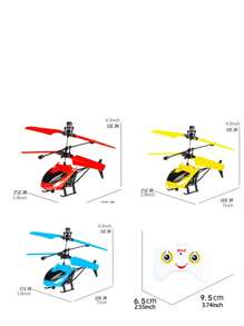 1 conjunto de helicóptero controlado por control remoto para niños como regalo de festival educativo para niños y niñas, capaz de vuelo vertical ascendente y descendente, detección de viento y se puede jugar sin control remoto. Algunos accesorios tienen colores aleatorios
