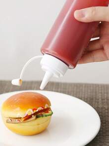 塑料挤压酱汁瓶，厨房番茄酱、沙拉、蜂蜜、果酱调味品分配器，厨房、圣诞礼物、学校用品 - 彩色 - 查看 8