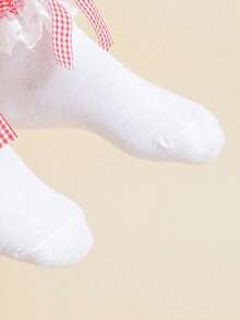 1 Pair Kids' Lace Trim Princess Dance Party Fashion Versatile Ruffle Socks - Multicolor - View 3