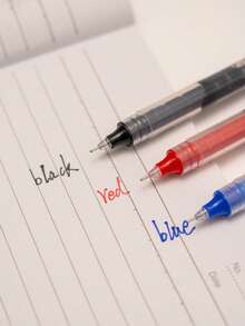 30 piezas Bolígrafo de gel de tinta negra y azul de 0.5mm de secado rápido para pruebas y firma, bolígrafo de bola para escuela y oficina, regreso a la escuela