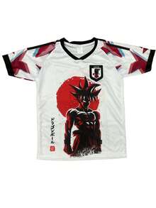 Playera deportiva niños Goku Japon 2025 - Blanco - Ver 1