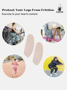 20 Peças (Adesivos Anti-Fricção + Adesivos de Mamilo de Flor) Capas Internas Extra Grandes Plus Size para Homens e Mulheres, Protetor de Coxa Elástico para Prevenir Irritações e Fricções, Adesivos Anti-Fricção para Coxa, Ande sem Irritação, Proteção Invisível contra Fricção na Parte Interna da Coxa, Adequado para Todas as Estações