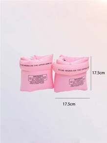 1 Pair Thickened PVC Inflatable Swim Arm Floats,Suitable For Swimming Pool With Head Rescue, Pool Atmosphere Splash Water, Swimming Beginners Arm Rings Life Jacket Assist Aids