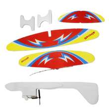 avion de unicel tipo dron planedor recargable  con luz led para niños - Azul - Ver 4