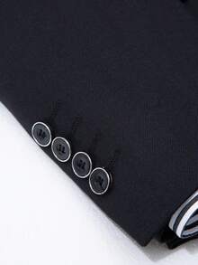 3 件套男士西装：西装外套、背心和裤子 - 黑色 - 查看 9