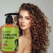 MELAO Rosemary And Babassu Oil Curl Cream 280ml - Natural Styling And Frizz Control, Suitable For Curly Hair, Adds Shine, Moisturizes And Softens, Pump Dispenser For Easy Use.