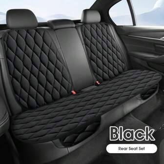 Easypie Selection 汽车座椅垫，[四季、秋冬汽车必备品] 柔软毛绒汽车座椅套，带储物袋，舒适驾驶，通用汽车内饰配件记忆海绵座椅垫