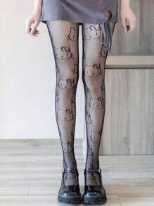 Sanrio Sanrio Hello Kitty Sexy Black Stockings, Pantyhose, Black Stockings, Disco Party Fishnet Stockings, Stockings, Party Dress Accessories