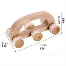 木制滚轮按摩器 - 放松肌肉，缓解压力 - 居家或旅行的绝佳按摩放松工具 - 彩色 - 查看 5