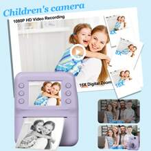 Aparat do natychmiastowego drukowania dla dzieci, 1080P 2,4-calowy ekran do natychmiastowego drukowania zdjęć przenośna zabawka z rolkami papieru fotograficznego, cyfrowy aparat fotograficzny prezent dla dzieci dla chłopców i dziewcząt prezenty urodzinowe, inne elektroniczne zabawki edukacyjne dla dzieci, aparat do zabawek