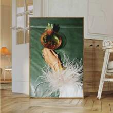 1 pièce Peinture murale sur canevas d'impression vintage de cocktail, décoration murale de maison, décor mural de salle, arts muraux en option avec cadre