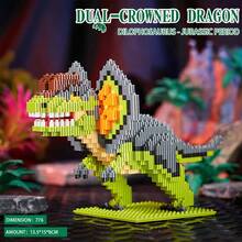 1pc+Jurassic Dinosaur Building Blocks – Realistic T-Rex/Triceratops/Brachiosaurus 3D Puzzle Toys, STEM Educational DIY Construction Kit For Kids Adults, Cool Collectible Gift - Multicolor - View 10