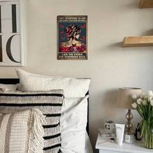 1PC Motivational Tin Sign, I Am The Storm, Strong Woman Wall Art, Tattooed Lady Design, Inspirational Quote, High-Quality Metal, Perfect For Bedroom And Gym, 8x12 Inches/ 20x30 Cm - 彩色 - 查看 9
