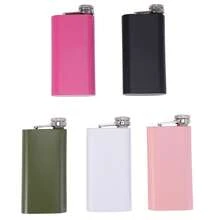 1pc Customized Lettering Stainless Steel Hip Flask 304, Portable Small Liquor Bottle, Suitable For Home & Outdoor, Mini Liquor Accessories, Gift - Multicolor - View 9