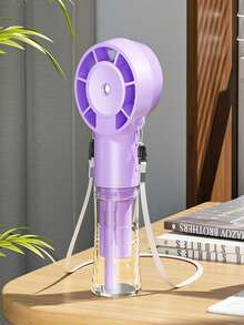 1 Stück Mini tragbarer Handfächer mit Vernebler, USB aufladbarer Tischventilator mit Verneblerfunktion, batteriebetrieben