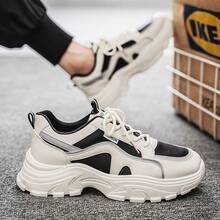 男士新款厚底运动鞋 - 韩版风格，百搭休闲运动鞋，适合春秋季节，热门“韩版厚底运动鞋”“春秋季热门鞋款” - 黑色 - 查看 7