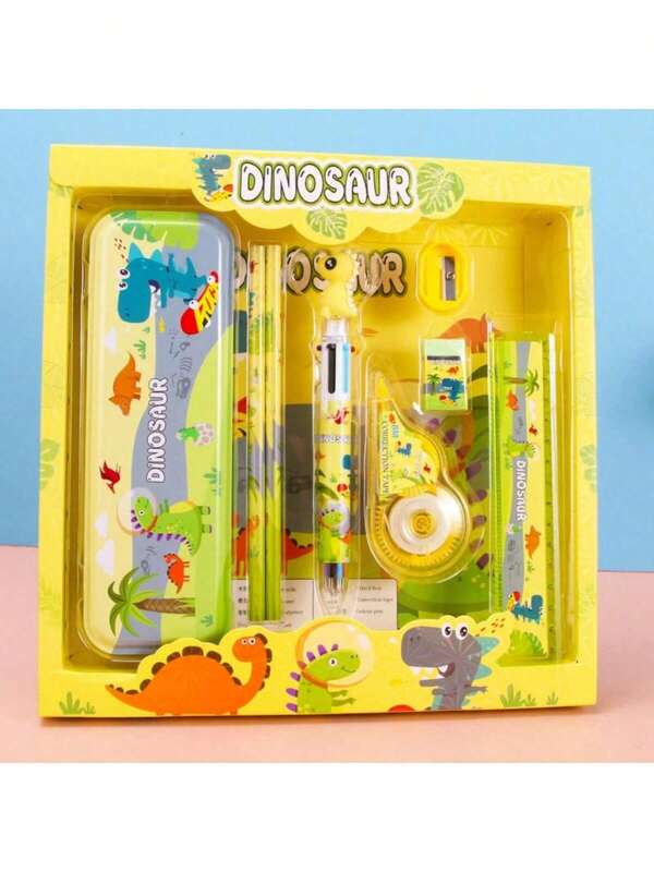 8pcs/6pcs Stationery Gift Set, School Supplies Pencil Case, Correction Tape, Student Back To School Gift, Prize