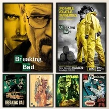 1 pièce Décoration de film à la mode "Breaking Bad" Affiche de film raffinée, convient pour le salon, le bar, peinture décorative rétro, œuvre d'art de haute qualité, sans cadre - Multicolore - Voir 1