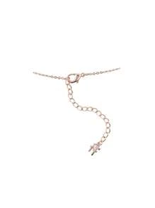 Folli Follie Conjunto de collar y pendientes para mujer, con flecos de cristal y borlas, conjunto de joyería nupcial, collar y pendientes para mujer, oro rosa.