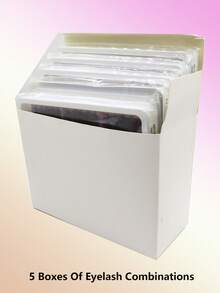 5 盒睫毛簇，黑色浓密睫毛 40D/60D/80D/100D/120D/160D/200D 蓬松分段睫毛 10-18 毫米混合长度 D/DD 卷曲风格，适合日常化妆和 DIY - 黑色 - 查看 7