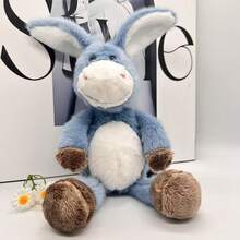 可爱毛绒驴玩偶 - 趣味收藏毛绒玩偶，适合儿童和成人收藏 - 理想的房间装饰和生日礼物 - 灰色和棕色 - 彩色 - 查看 5