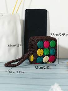 Bohemian Retro Mini Square Wallet Pouch Cute And Portable Suitable For Small Change For Women Wallet Purse Wallet Wristlet Wallet Coin Wallet Mini Wallet Travel Wallet