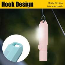 1 件多功能可伸缩迷你 LED 手电筒，户外明亮远射 USB 充电塑料手电筒