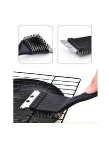 1pc Stainless Steel Wire Cleaning Brush For Barbecue Grills And Grids,Kitchen,Kitchen Items,Cleaning,Kitchen,Bathroom,Home,Household Suppliers