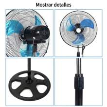 Ventilador de pedestal 18" 3 en 1: frescura, potencia y ahorro de espacio.Ventilador industrial de pared de sobremesa vertical para vientos fuertes,Ventilador de suelo,abanicar.