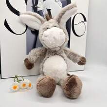 可爱毛绒驴玩偶 - 趣味收藏毛绒玩偶，适合儿童和成人收藏 - 理想的房间装饰和生日礼物 - 灰色和棕色 - 彩色 - 查看 6