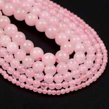1 brin de pierres lâches en quartz rose naturel, perles roses naturelles pour la fabrication de bijoux, bracelets et colliers DIY