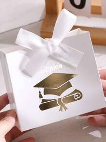 1/5/10 Bolsas de regalo personalizadas con texto, de gran tamaño, con bolsa de papel, papel de seda y tarjeta de felicitación, bolsa de regalo con asas. Adecuado para damas de honor, cumpleaños, San Valentín, fiestas de boda (disponible en negro/rosa/azul/blanco), San Valentín y temporada de graduación.
