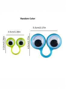 5 pièces Anneaux de doigt à activation par les doigts, décoration de fête d'anniversaire créative avec gros yeux de doigt en forme de boule oculaire. (Couleurs aléatoires)