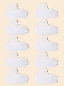 10 Pairs Of Children's Summer Thin Mesh Breathable Pure White Heel Anti Slip Low Vamp Invisible Boat Socks, Versatile For Daily Use
