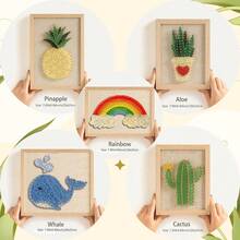 DIY String Art Kit mit Zubehör und Rahmen für Kinder Studenten Erwachsene Anfänger Haus Wanddekorationen einzigartiges Geschenk