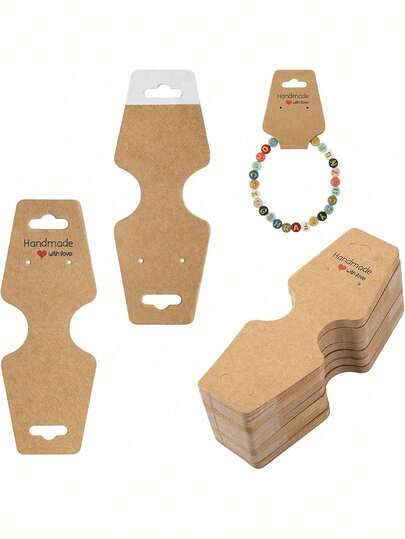 5-400pcs Bracelet Earring Display Cards,Handmade Earring Cards Self Adhesive,Suitable For Necklace, Bracelet, Keychain, Earrings, Hair Ties, Storage And Display Cards