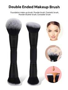 两支装双头化妆刷套装，包含腮红刷、粉底刷、定妆刷和散粉刷，是旅行化妆的理想之选。产品名称：化妆刷套装、化妆刷套装、全套化妆刷、化妆套装、化妆刷套装、化妆礼盒、赠品、专业化妆刷、全套化妆刷。 - 黑色 - 查看 9